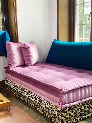 French Handmade Daybed Mah Jong Sofa Modular Sectional Sofa Couch Lounge Set - Image 1 of 4