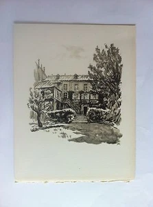 Escalier HOTEL VERSAILLES LITHOGRAPHIE signée RENE AUBERT Papier Velin XXème - Picture 1 of 1