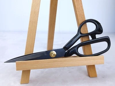 9" Long - 5" Blade, BENT Large Tailor Fabric Yarn Scissors / Shears, BLACK - NEW - Image 1 of 4