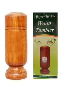 Ayurveda Holzglas - Diabetes kontrollieren & Zuckerglas Khadi Holzbecher - Bild 1 von 3