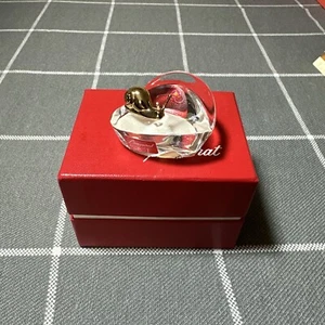 Baccarat Goldschnecke auf klarem Kristallblatt - Bild 1 von 10