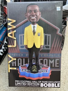 Ty Law NFL Gold Jacket H.O.F. Exclusive Bobblehead #63 Or #92 Of 2019 - Picture 1 of 8