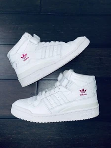 Adidas Originales Forum Mid Zapatillas de Cuero Blanco Talla 6 Rosa Logo Zapatos para Mujer’s - Imagen 1 de 13