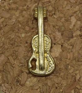 PIN Insignia Musical GUITARRA Instrumentos. Metal Dorado. Años 90. - Picture 1 of 1