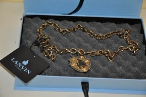 Auténtico Nuevo Collar Cadena Pasarela LANVIN Antiguo Bronce Latón - Imagen 1 de 12