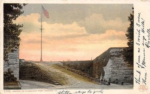 C78/ Fortress Monroe Virginia Va Postcard 1910 Ascent to Flagpole - Picture 1 of 2