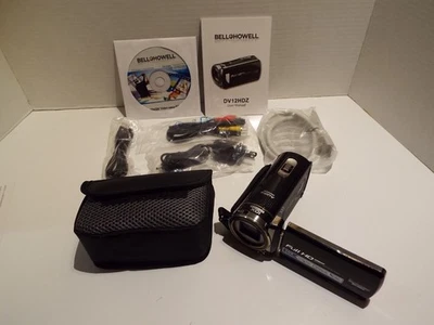 Camcorder BELL & HOWELL DV12HDZ 1080p HD 10X Zoom 16MP. Dark Blue. Works Great. - Image 1 of 4