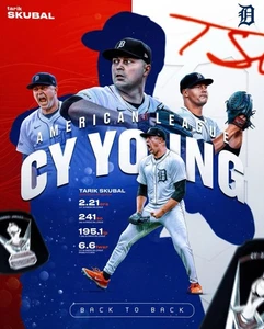 8x10 Photo TARIK SKUBAL Detroit Tigers 2024/2025 Cy Young Pitcher back to back - Picture 1 of 1