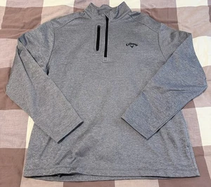 Callaway 1/4 Zip Shirt Mens XL Gray Performance Long Sleeve Golf EXCELLENT - Picture 1 of 7