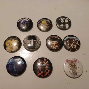 Vintage  METALLICA  Unused  10 x BUTTONS - Picture 1 of 8