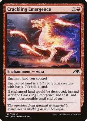 (3x FOIL) CRACKLING EMERGENCE - Kamigawa: Neon Dynasty – MTG Magic Card - Image 1 of 4