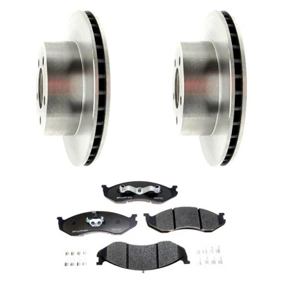 For Jeep Grand Cherokee 93-98 R-Line Plain Front Brake Kit w Ceramic Pads Foto 1 de 4