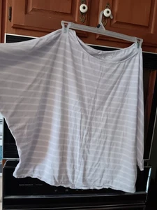 Camicia donna Lands End - a righe viola - taglia XL - Foto 1 di 8
