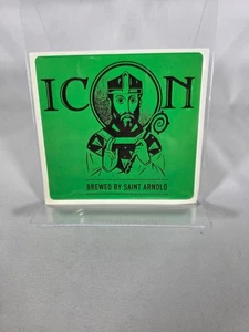 ICON Brewed by Saint Arnold Promo Aufkleber Bier Maße 3,75 x 4 Zoll NEU - Bild 1 von 2