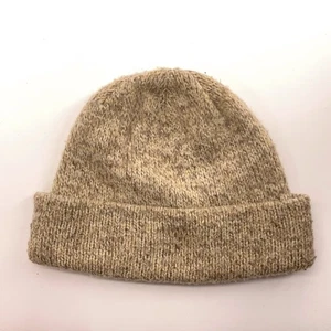 Retro Made USA Chicago Wool Blend Beige Knit Winter Cap - Picture 1 of 6