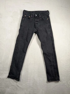 Levi’s 501 Men’s Jeans W29 L32 Black Gray Denim Button Fly Straight Leg Original - Picture 1 of 9