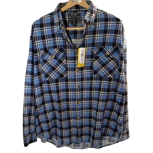 National Outfitters XL Flannel Shirt Classic Washed Plaid Long Sleeve - Picture 1 of 9