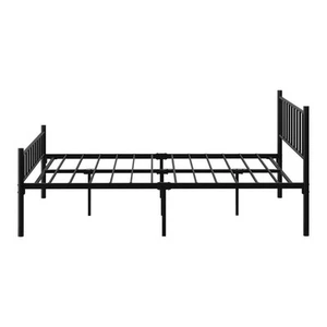 Oikiture Bed Frame Queen Size Metal Base Platform Black COMA - Picture 1 of 7