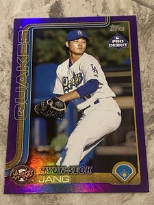2025 Topps Pro Debut - #PD-179 Hyun - Seok Jang Purple Foil /299 - Quakes - Bild 1 von 2