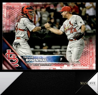 2016 Topps Mini #484 Trevor Rosenthal Yadier Molina Red #/5 St. Louis Cardinals - Image 1 of 2