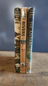 Lot Of 3 Real Books The Real Book About The Sea, Antarctic And Rivers - Imagen 1 de 5