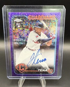 2024 Topps Chrome Jose Tena Auto Viola /299 Rookie RC #RA-JT Guardians - Foto 1 di 3