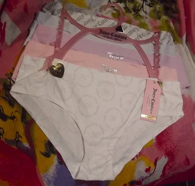 5 BRAGAS HIPSTER NUEVAS JUICY COUTURE JC4465 5PKDL MF SIN LÍNEAS PANTY L Foto 1 de 2