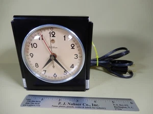 Telechron 8F51  "Advisor" Black Vintage Clock & Timer Great Condition New Cord - Picture 1 of 6