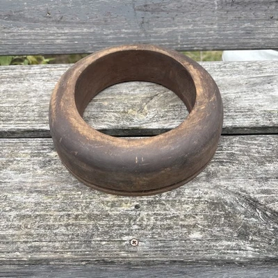 Antique Wooden Block Hat Brim Mold Millinery Form 7 1/8 - Image 1 of 4