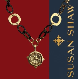 Collana Susan Shaw maglia tartaruga equitazione cavallo collana gioielli 24k TPG - Foto 1 di 8