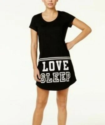 Camisa de dormir estampada Jenni Love Sleep negra PEQUEÑA Foto 1 de 2