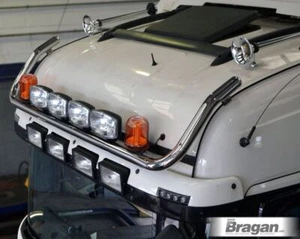 Roof Bar + Spots + Beacons For Volvo FMX Low Standard Sleeper 2021+ Stainless - Picture 1 of 10