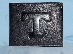 TENNESSEE VOLUNTEERS  Leather BiFold Wallet  NEW  black - Picture 1 of 6