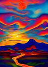 Sunset Scenery Landscape Poster Print Picture Wall Art Home Decor Size A4