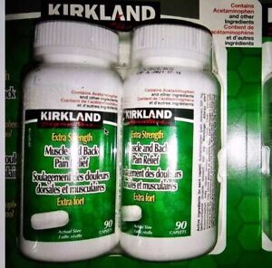 Kirkland Extra Strength Muscle & Back Pain Relief 180 Tabs- FAST SHIP From USA