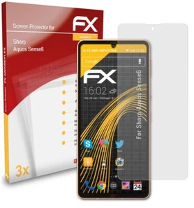 atFoliX 3x Screen Protection Film for Sharp Aquos Sense6 matt&shockproof - Picture 1 of 9