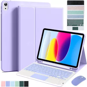 Touchpad Keyboard Case Mouse For iPad 6/7/8/9/10/11th A16 Gen Air 6 5 4 3 Pro 11 - Picture 1 of 42