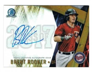 2017 Bowman Chrome Draft Class of '17 Autographs Gold Refractor Brent Rooker/50 - Picture 1 of 2