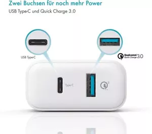 Netz-Ladegerät 6A 33W USB-C USB QC 3.0 Netzteil für Apple Samsung Huawei Xiaomi - Bild 1 von 8