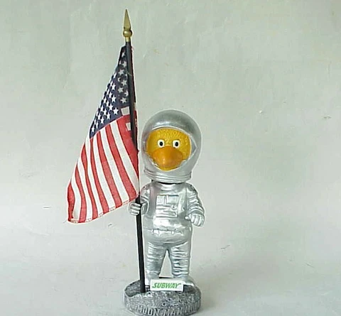 Vintage Toledo Mud Hens Baseball Astronaut Moon Man Muddy Bobblehead Subway Subs Cover