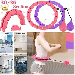 Detachable 24/28/36 Knot Weighted Hula Hoop Fitness for Weight Loss Abs Exercise - Picture 1 of 16