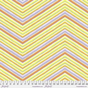 Free Spirit Kaffe 85 & Fabulous by Kaffe Fassett PWGP090 Yellow Chevron Cotton - Picture 1 of 1