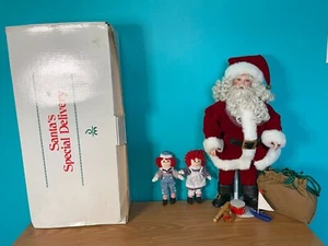 Santa's Special Delivery Danbury Mint Collectible Porcelain Christmas Santa Doll - Picture 1 of 6