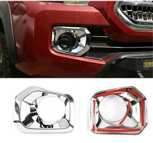 Fit For Toyota Tacoma 2016-2020 Chrome ABS Front Fog Light Lamp Decorative Cover - Bild 1 von 5