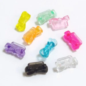 10pcs Creative Candy Color Bow Anti Dust Plug Transparent Charge Port Dust Plug - Photo 1/21