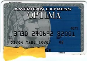 American Express Optima Credit Card ex 10/07 ~ VINTAGE Embossed Plastic - Picture 1 of 2