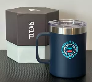 Arctic Zone Titan Thermal HP 14oz Stainless Steel Camp Mug Navy - Picture 1 of 10