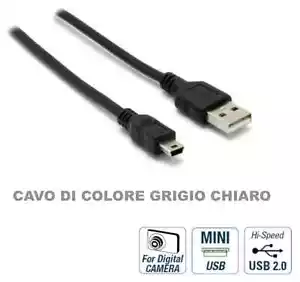 CAVO USB PER NAVIGATORI GARMIN TOM TOM MINI USB PER RICARICA COL. GRIGIO CHIARO - Foto 1 di 1