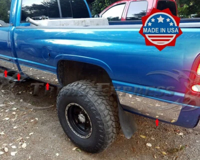 Ajuste: Dodge Ram 1998-2001 4 puertas cabina extendida/cuádruple platón largo panel basculante moldura 8,5" Foto 1 de 4