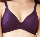 50A Glamorise PADDED-SEAMLESS Bra Natural Look & NO NEED 2 FILL CUPS! Purple NEW